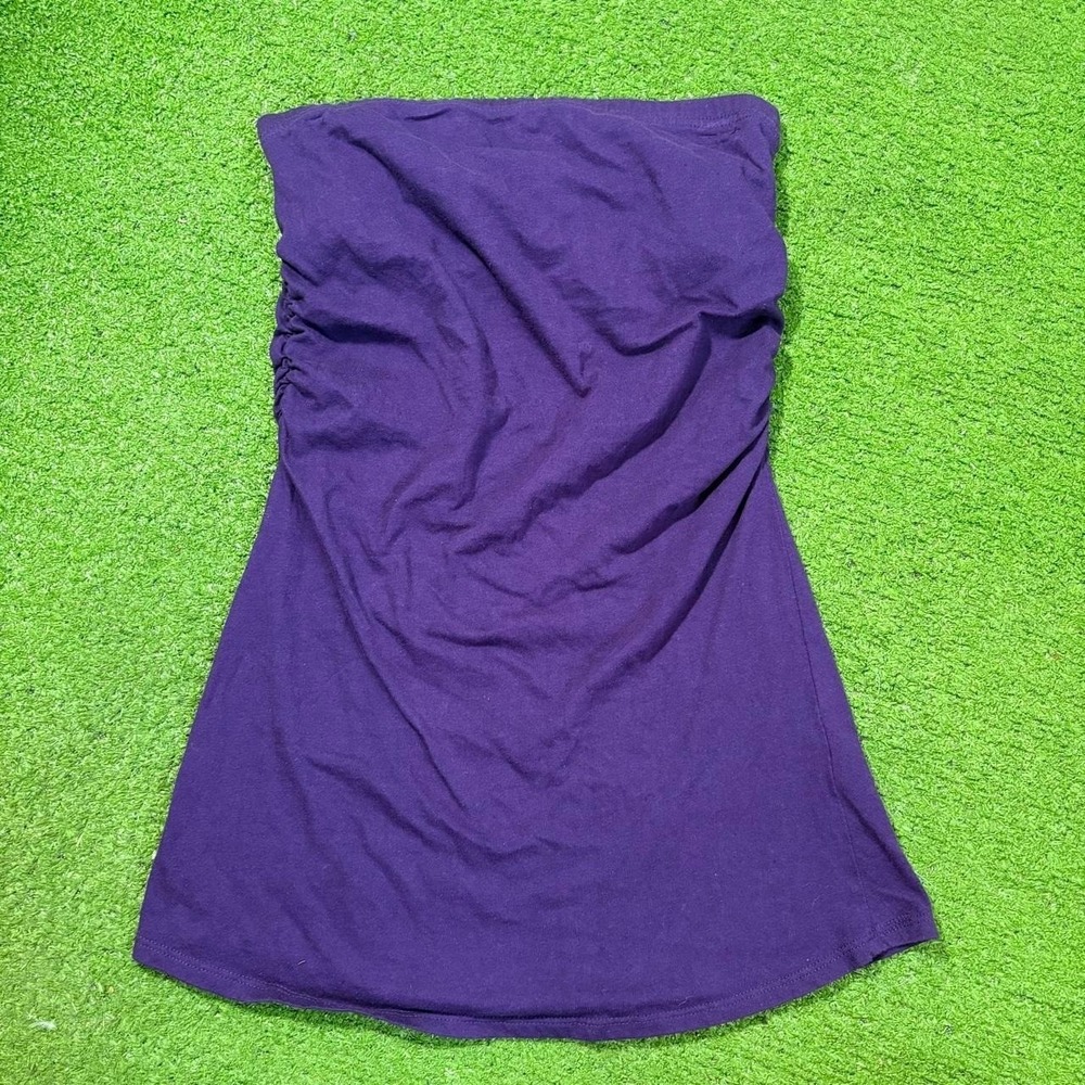 Vintage Y2K Bongo Purple Tube Top Built in Bra Size Size Small Fitted